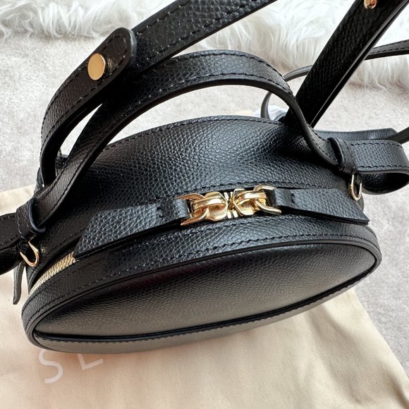 Senreve Circa Bag | Black Pebbled Leather - Picture 5 of 11